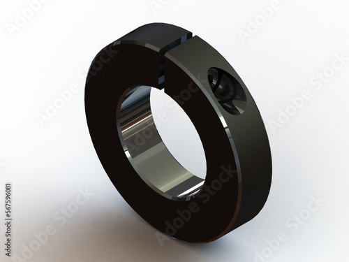 Shaft Collar for Dia 23 mm 3D Rendering  photo