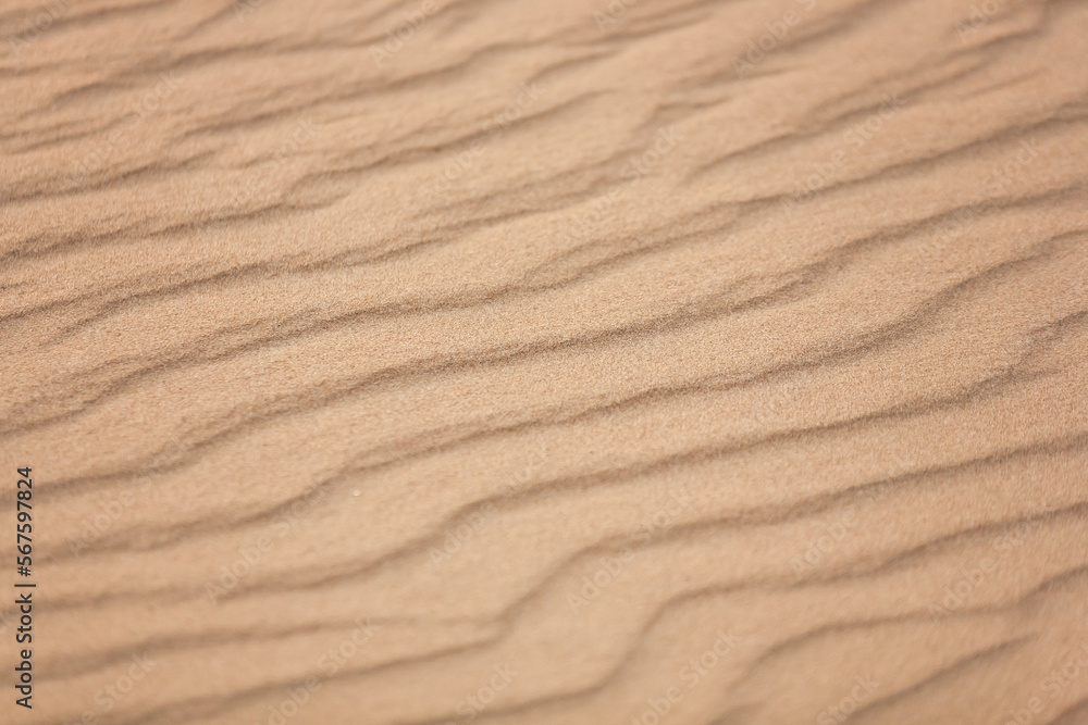 Top view of beautiful golden sand dunes with ripples in desert Top view of beautiful golden sand dunes with ripples in desert