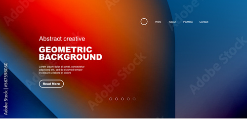 Liquid shapes with flowing gradient colors. Geometric circle round triangles. Vector illustration for wallpaper, banner, background, leaflet, catalog, cover, flyer