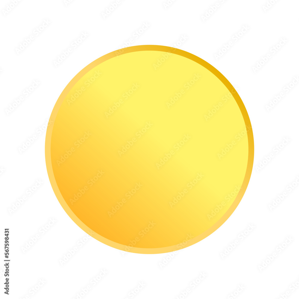 The yellow 3D huge dot on white background.
