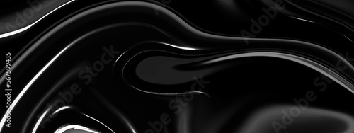 Black and gray luxurious shiny fabric texture background. luxurious shiny and smooth elegant black silk and satin luxury cloth texture panorama background.