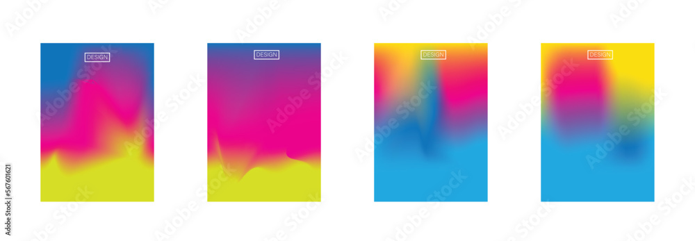 collection of abstract backgrounds with beautiful gradation colors, colorful backgrounds for poster flyer banner backdrop.vertical banner.cool fluid background vector illustration.
