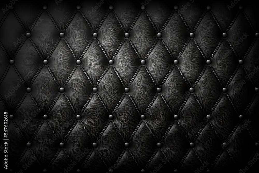 Black leather texture background Made with Generative AI Black leather texture background Made with Generative AI