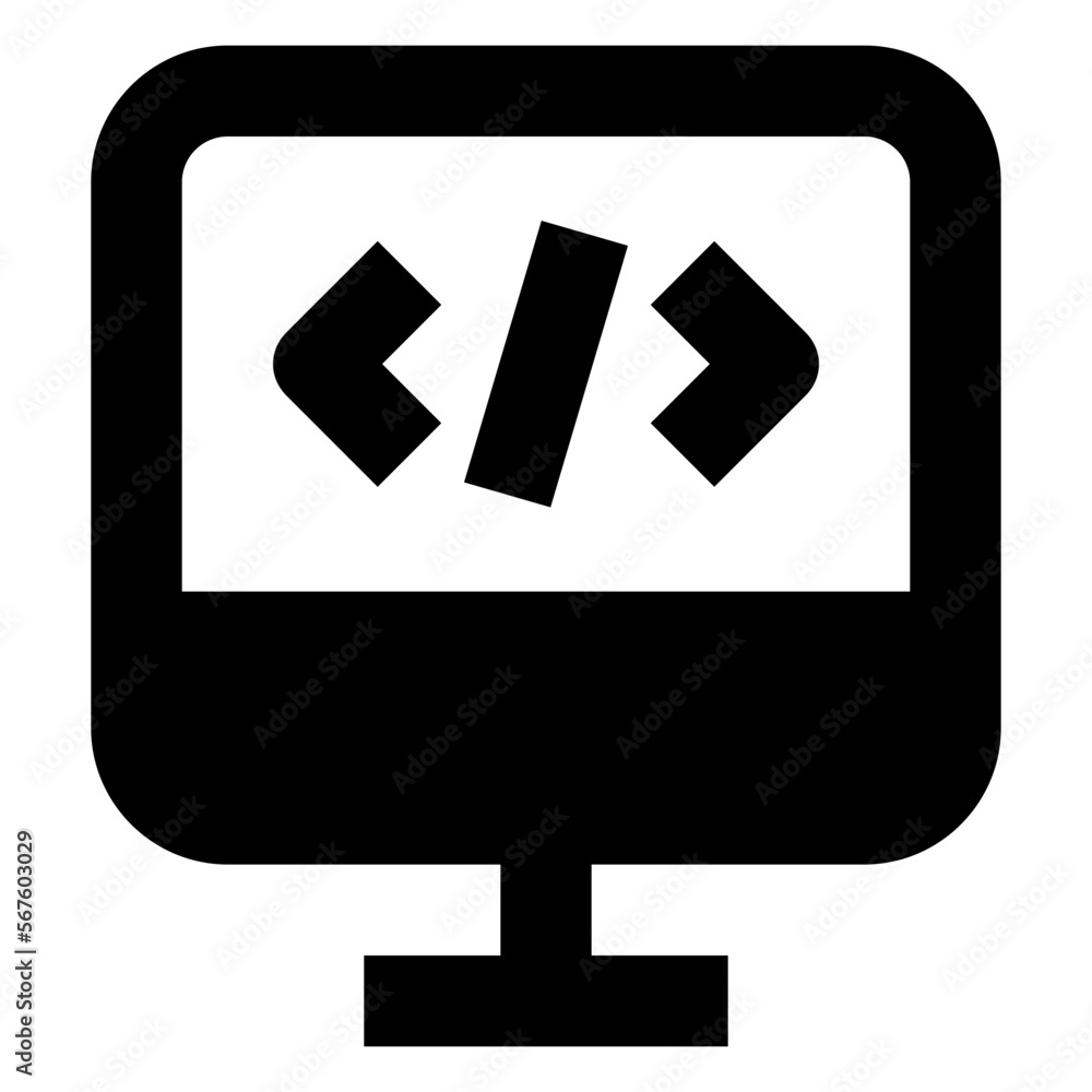 Coding glyph icon Coding glyph icon