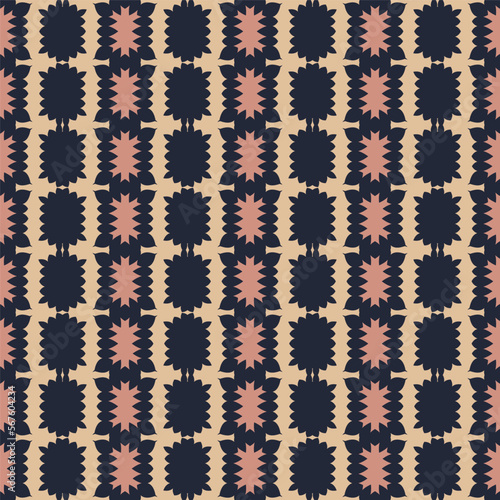 Abstract tileable geometric pattern. A seamless background, vintage texture.	
