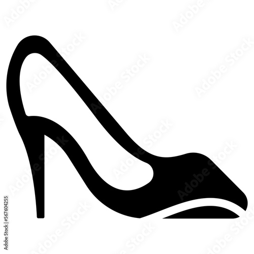 High heel shoe icon (vector graphics)