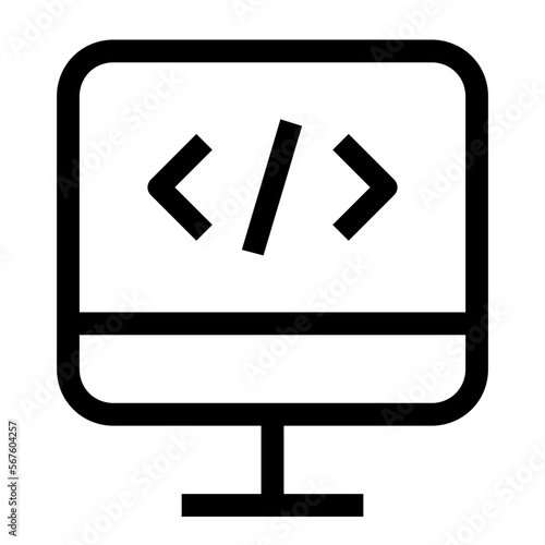 Coding line icon