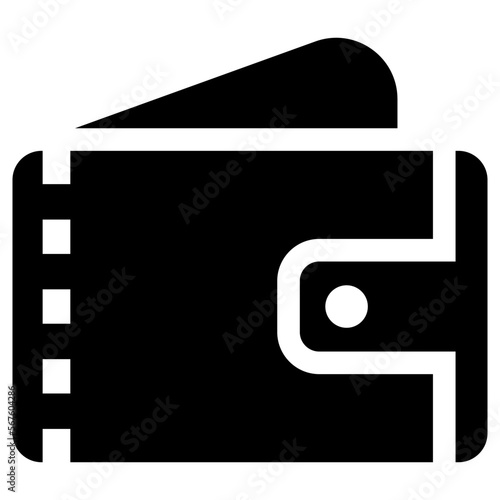 Pocket wallet icon (vector graphics)
