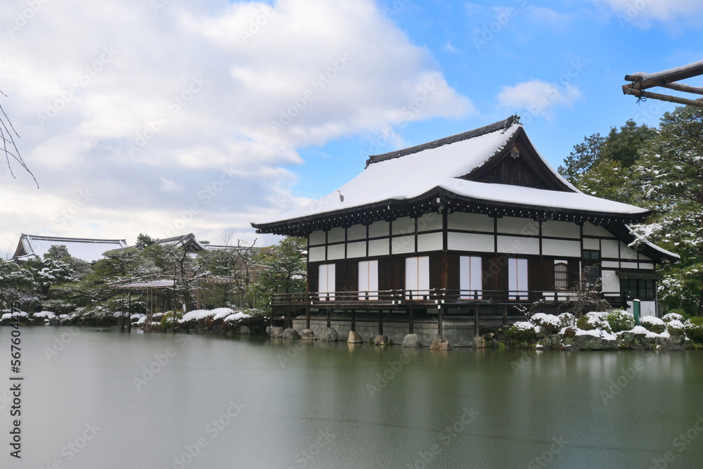 1月の京都市平安神宮 神苑の尚美館