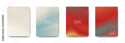 set of abstract background with beautiful gradation color, colorful background for poster flyer banner backdrop.vertical banner.cool fluid background vector illustration