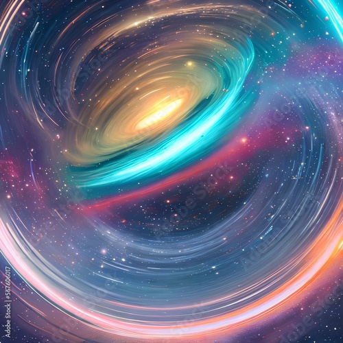 A galaxy with a prominent ring structure1, Generative AI