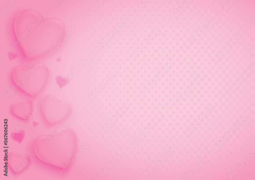 Valentine's day background with hearts. Vector illustration. Wallpaper, flyers, invitation, posters, brochure, banners.
