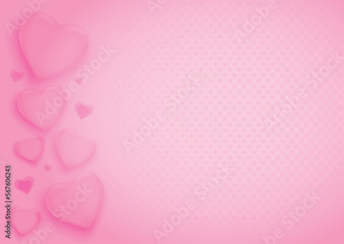 Valentine's day background with hearts. Vector illustration. Wallpaper, flyers, invitation, posters, brochure, banners. © EmBaSy