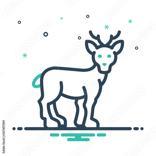 Mix icon for doe female deer