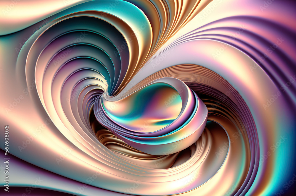 Psychic waves bold metallic color tone abstract background. Generative ai. Psychic waves bold metallic color tone abstract background. Generative ai.
