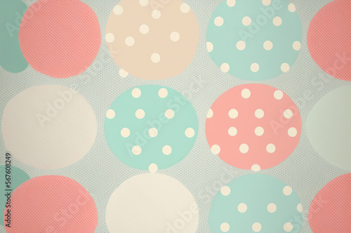 Pastel color polkadot style graphic design background. Generative ai.