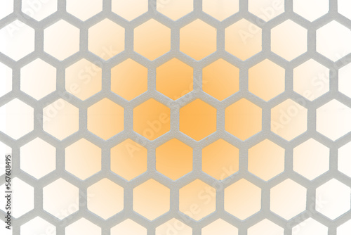 White hexagonal grid, Hexagonal pattern, hexagon grid, silver honeycomb