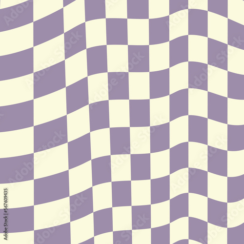 trendy cool distorted checkerboard decoration