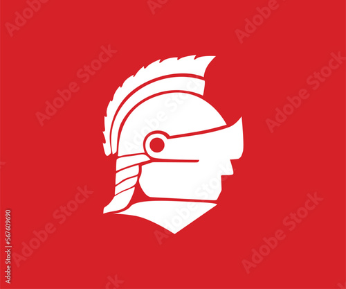 TITAN HELMET LOGO  silhouette of simple warrior helm vector illustrations