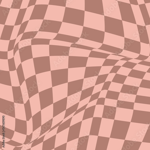 trendy cool distorted checkerboard decoration