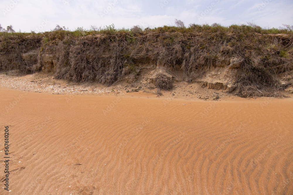 Wild coast of the Caspian Sea. Wild coast of the Caspian Sea.