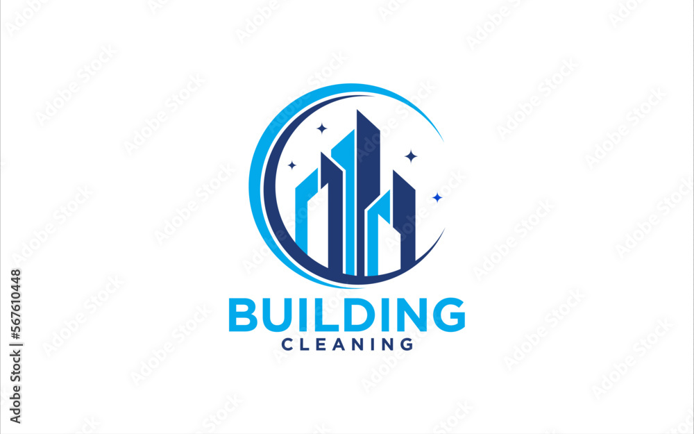 Building Cleaning Service Business logo design templates Building Cleaning Service Business logo design templates