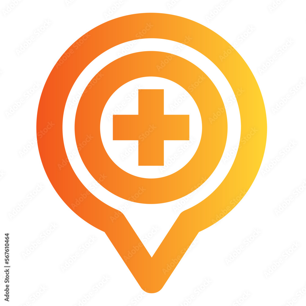 Obraz premium Location add gradient icon