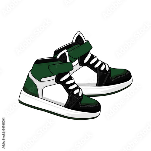 Shoes Kid Sneakers Vector Image and Illustration