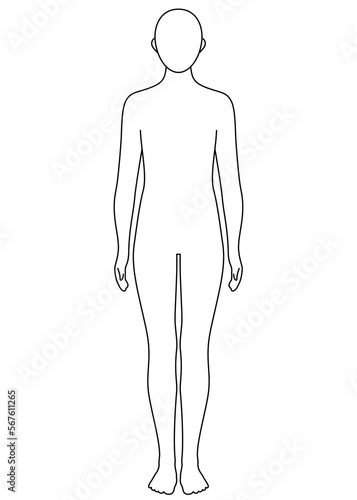 体のアウトライン　前
