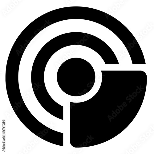 Radar glyph icon