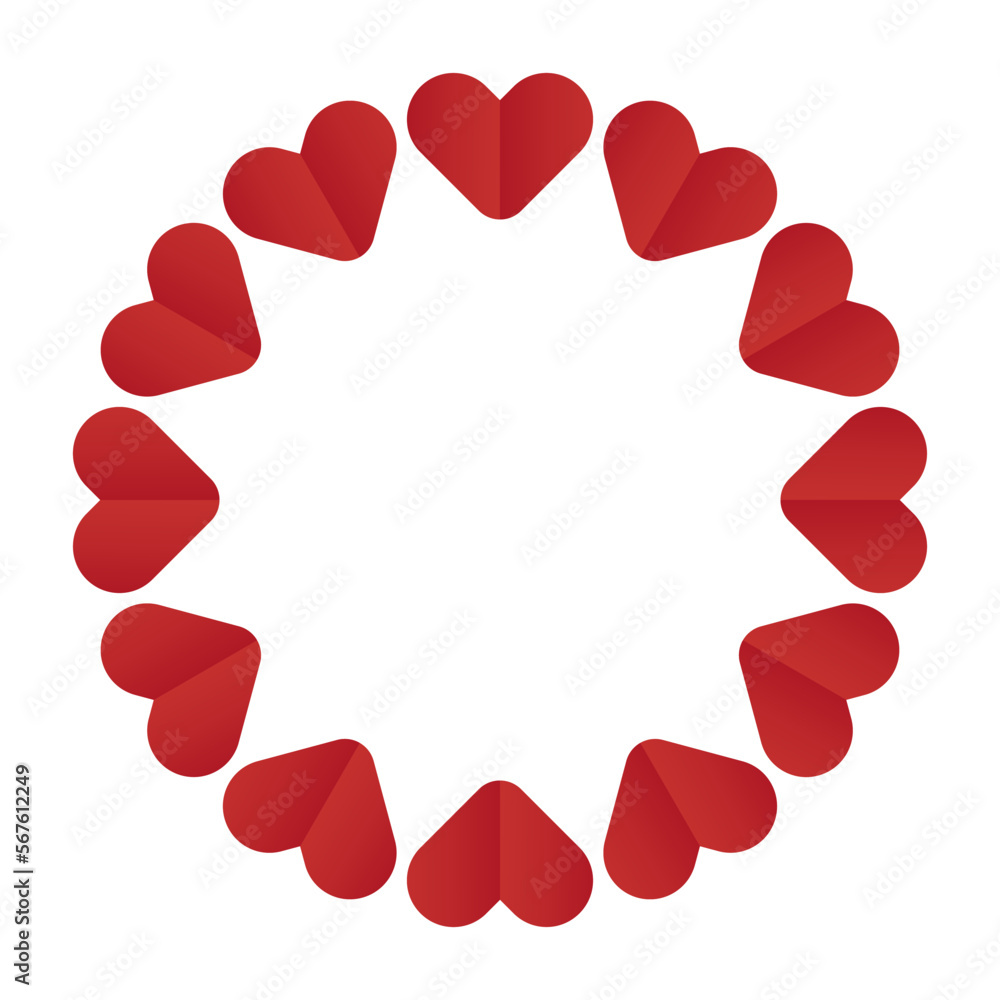 red heart shaped frame