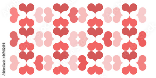 ハート 抽象 赤 パターン 背景 透過