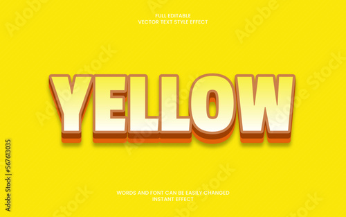 yellow text effect