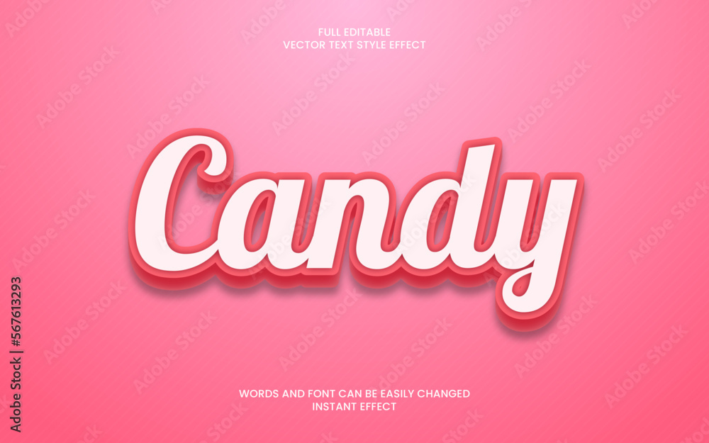 candy text effect