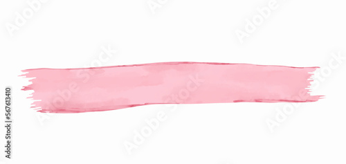 pink watercolor brush on white background