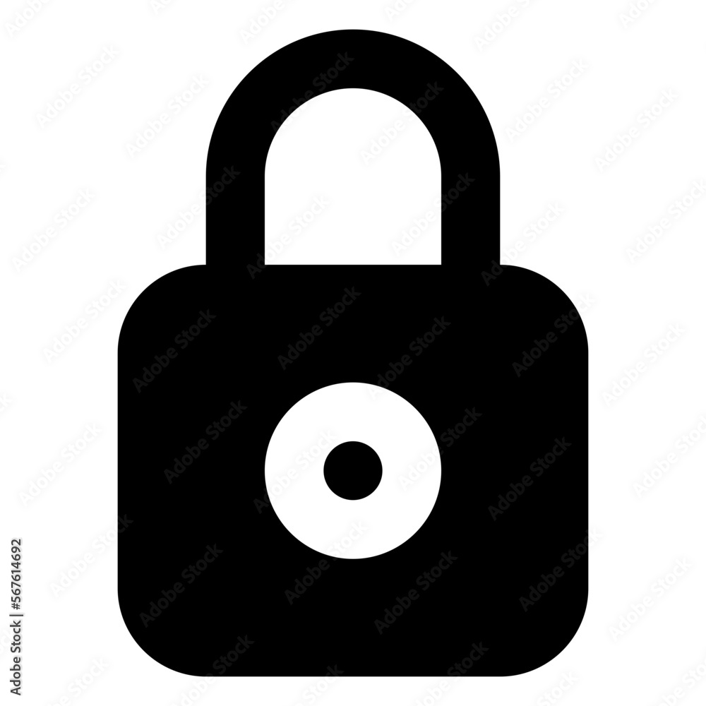 Padlock glyph icon Padlock glyph icon