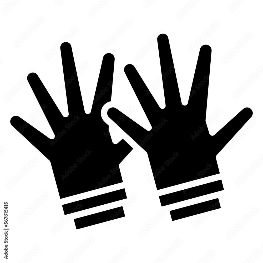 Fototapeta premium hand gloves for protection illustration