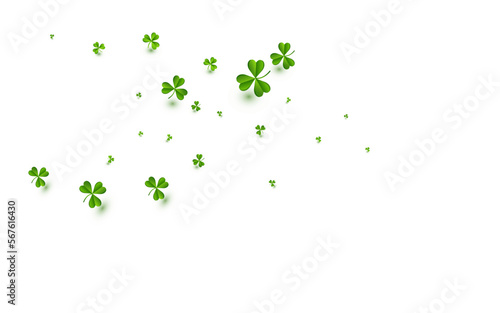 Olive color Clover Holiday Vector White
