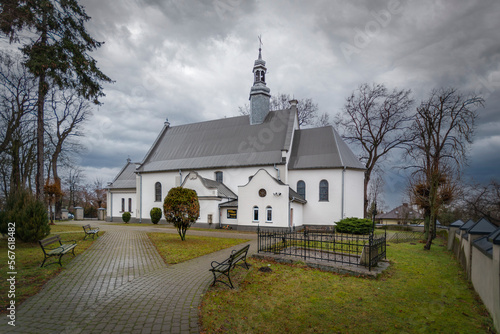 Historic small church in Marzenin village, Poland. photo