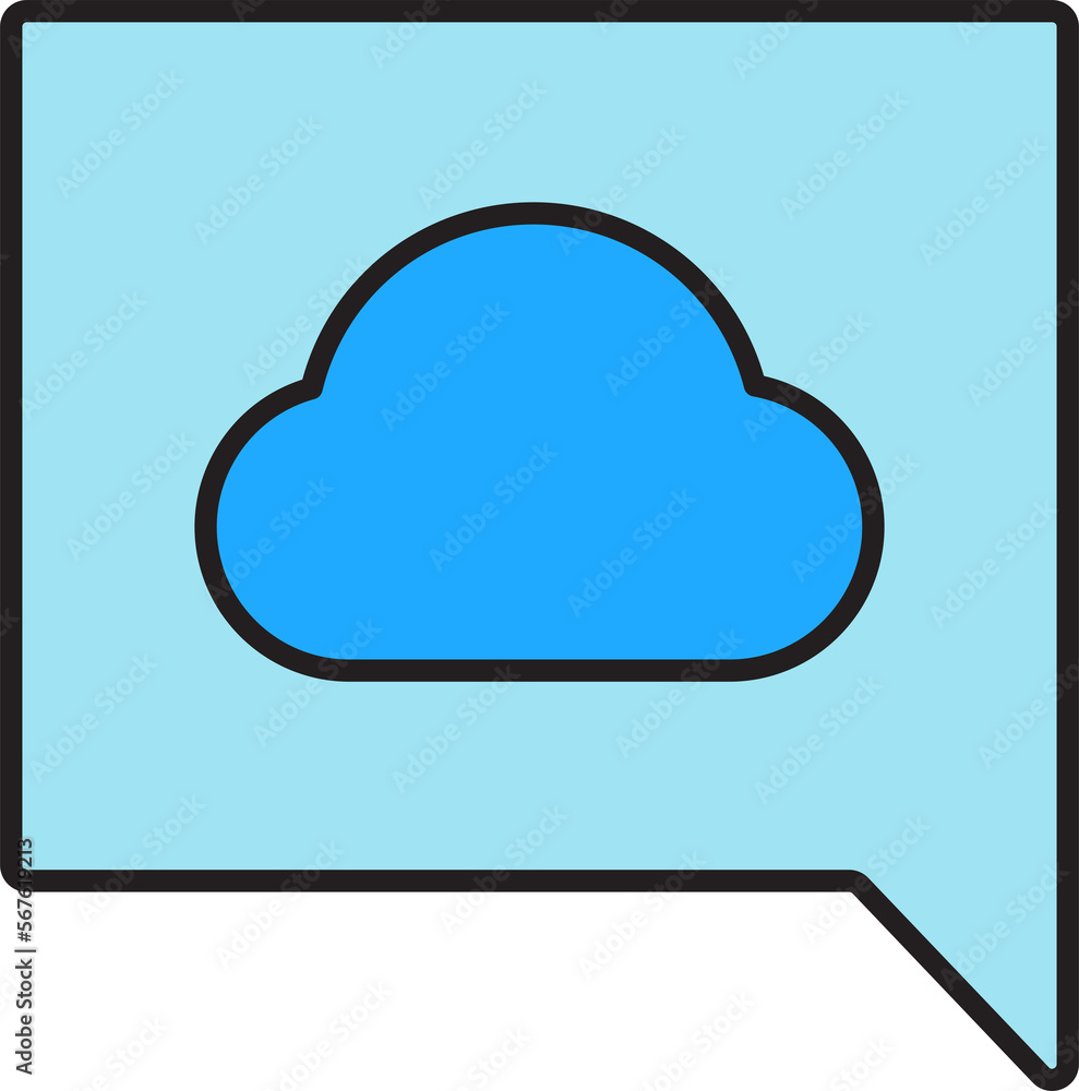 message and cloud icon message and cloud icon