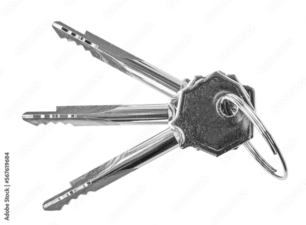 Three keys with ring isolated. Security objects. png transparent Three keys with ring isolated. Security objects. png transparent