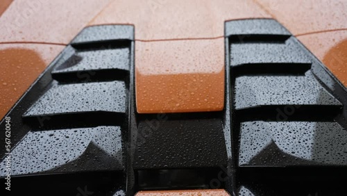 Close-up body parts. Carbon Fiber Rear Trunk Lid Boot Lid photo