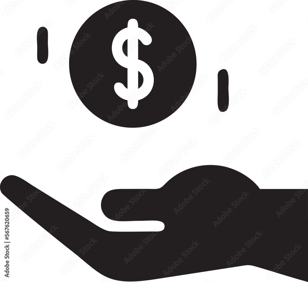Hand icon symbol in black vector image , illustration of the human finger Hand icon symbol in black vector image , illustration of the human finger
