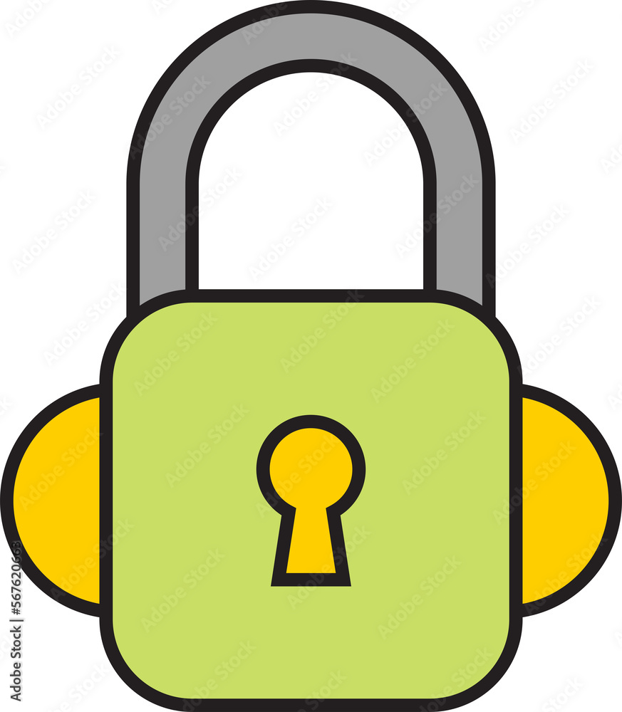 lock and padlock icon illustration lock and padlock icon illustration