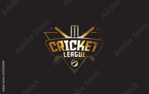 Cricket League logo with black background