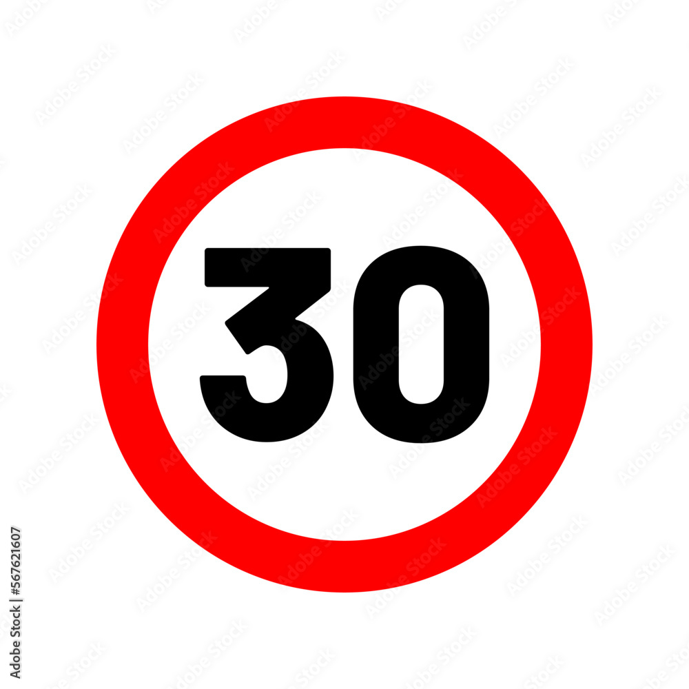 speed limit road sign in trendy flat design speed limit road sign in trendy flat design