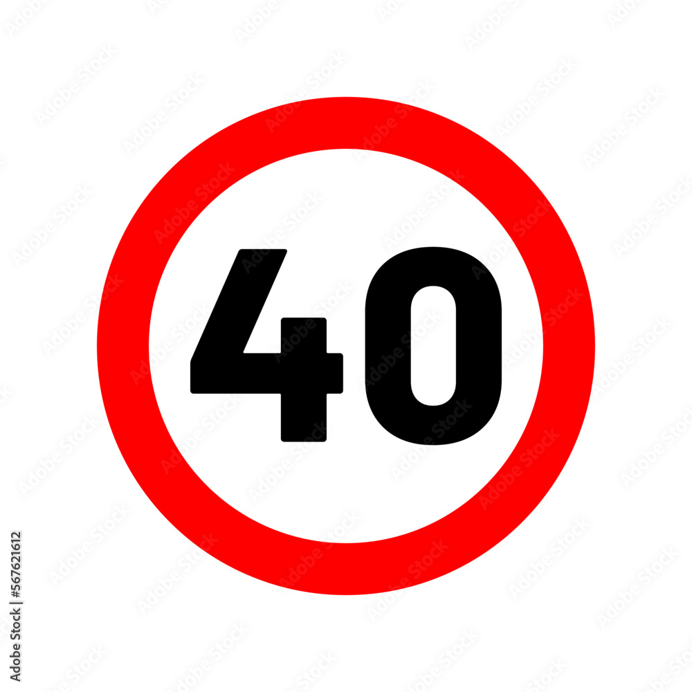 speed limit road sign in trendy flat design speed limit road sign in trendy flat design