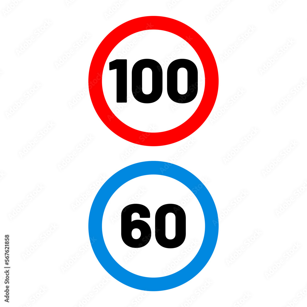 speed limit road sign in trendy flat design speed limit road sign in trendy flat design
