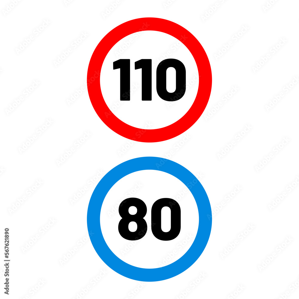 speed limit road sign in trendy flat design speed limit road sign in trendy flat design