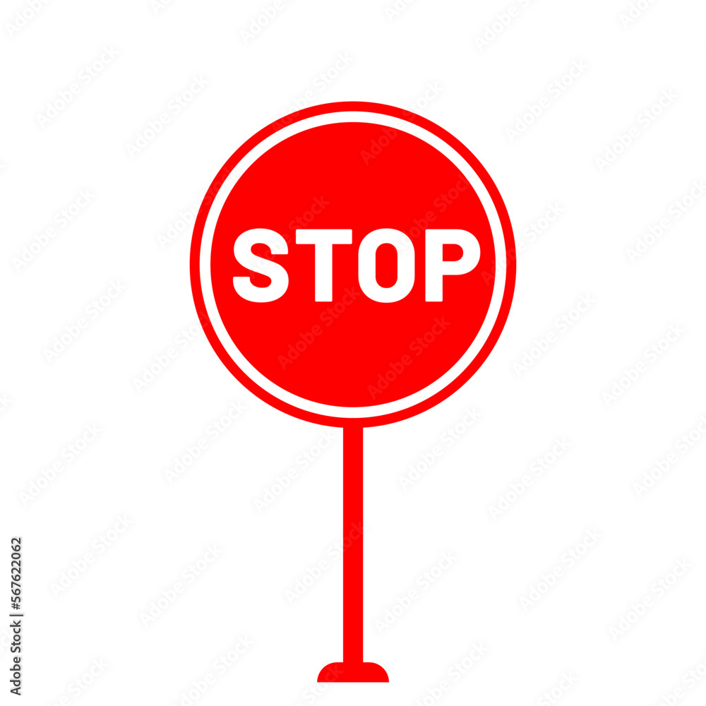 stop sign vector icon in trendy flat style stop sign vector icon in trendy flat style